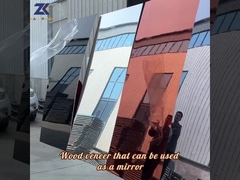 Painel de madeira à prova de fogo do folheado do painel de parede do espelho