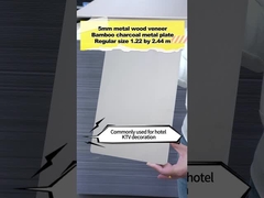 PVC Decoração Bambú Carvão de madeira Metal Wall Board Alta densidade painéis de parede interiores