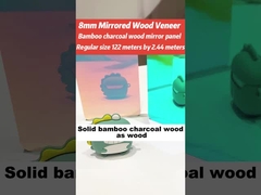 Painéis de parede de espelhos PVC Bambú Carvão de madeira Painéis de parede à prova de umidade