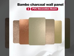 Amigável para o ambiente Painel de madeira de revestimento metálico de PVC resistente ao fogo Painel de carvão de bambu