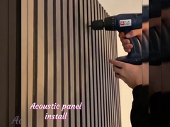 Painel acústico de madeira dos materiais da decoração interior do painel da madeira maciça das vendas diretas da fábrica