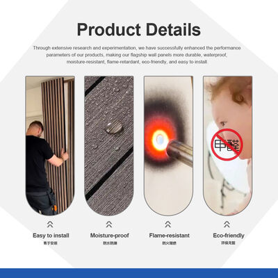 Interior WPC Wall Panels Waterproof Fireproof Soundproof Grille Board For Entertainment Decorative
