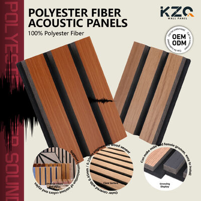 Acoustic Sound Panels MDF Material Efficient Sound Absorption For Indoor Background Wall