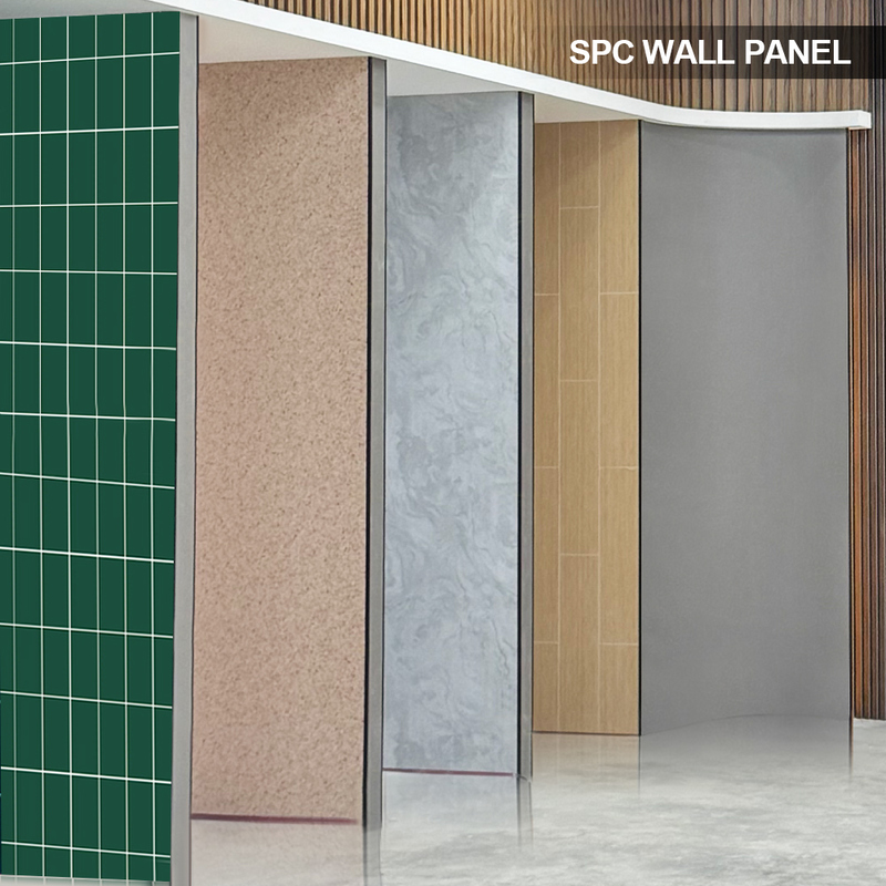 Hotel Chain Same Style Wood Grain SPC Wall Panel Seamless Locking Waterproof Interior Decoration Board for Bathroom