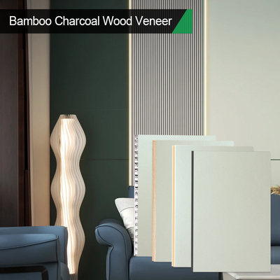 Novo Design 8mm Bambu Carvão de Madeira Veneer Metal Painéis de Parede Resistentes ao Fogo Materiais de Decoração Interior Para Salões de Exposições