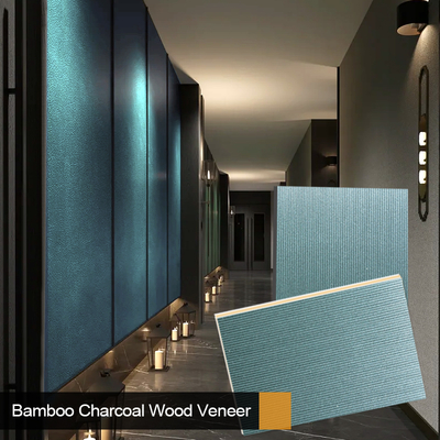 Nova tendência Bamboo Carvão de madeira Veneer impermeável e à prova de umidade placa de decoração de interiores para tectos de corredor