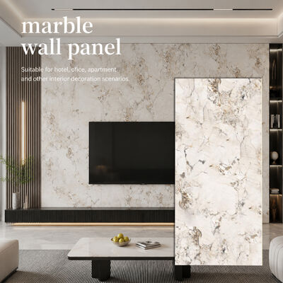 Painéis de parede de mármore de bambu Carvão de madeira Veneer de interior Painéis decorativos