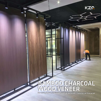 Painéis de decoração de interiores Bamboo Carvão de madeira Veneer para decoração de parede