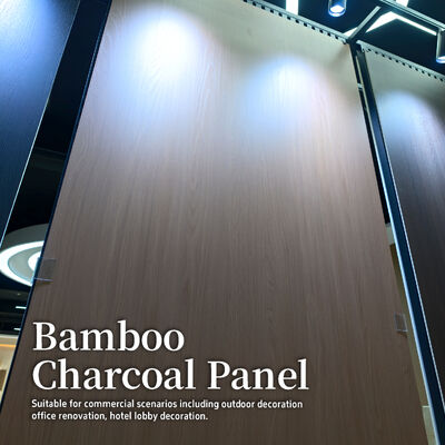 Nova Chegada de Estoque Madeira de Bambu Carvão Madeira Folheada Moderna Painel de Parede de Bambu para Hotel