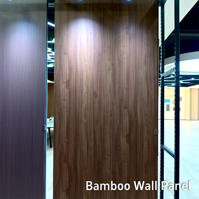 Moderno minimalista painel de parede de madeira de grãos fácil de instalar painel de carvão de bambu